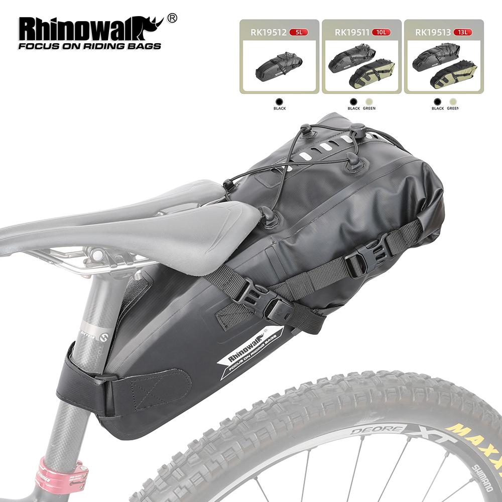 Cycling Commute Bag - Велосипедная седельная сумка Rhinowalk 5L-13L, водонепроницаемая,
